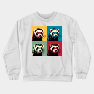 Pop Ferret Art - Cute Ferret Crewneck Sweatshirt